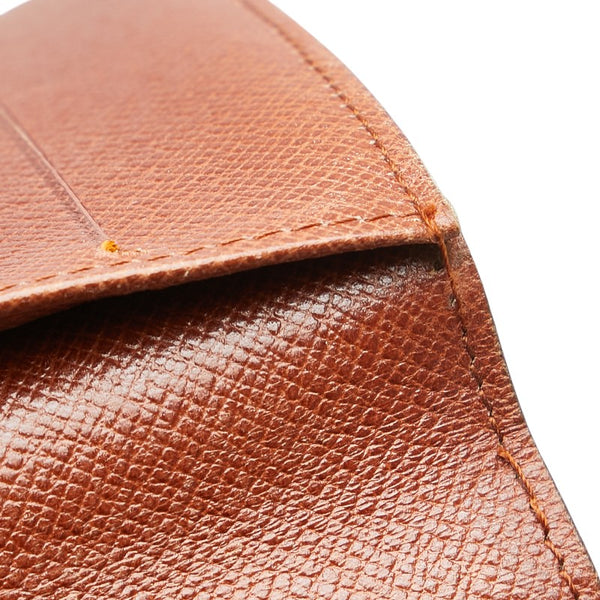 ルイ ヴィトン モノグラム ポルトシェキエ カルトクレディ 札入れ M62225 ブラウン PVC レディース LOUIS VUITTON 【中古】