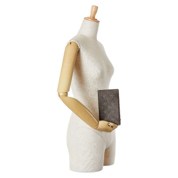 ルイ ヴィトン モノグラム ポルトシェキエ カルトクレディ 札入れ M62225 ブラウン PVC レディース LOUIS VUITTON 【中古】