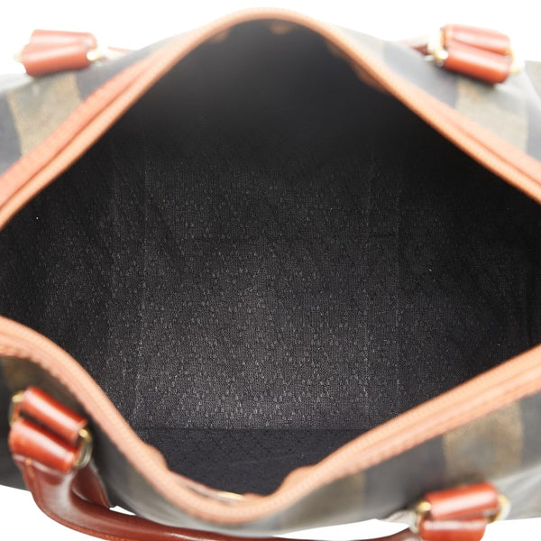 フェンディ ぺカン ハンドバッグ ミニボストンバッグ A00464 ブラウン ブラック PVC レザー レディース FENDI 【中古】