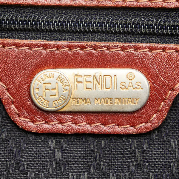 フェンディ ぺカン ハンドバッグ ミニボストンバッグ A00464 ブラウン ブラック PVC レザー レディース FENDI 【中古】