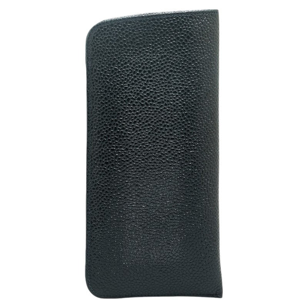 シャネル ココマーク メガネケース ブラック キャビアスキン レディース CHANEL 【中古】