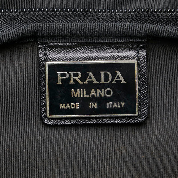 プラダ 三角ロゴプレート ハンドバッグ ショルダーバッグ ガーメントケース 2WAY ブラック ナイロン レザー メンズ PRADA 【中古】