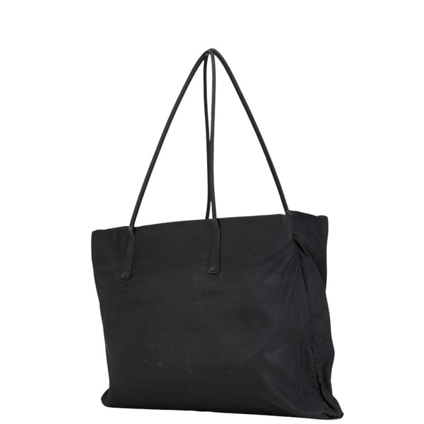 プラダ 三角ロゴプレート トートバッグ ブラック ナイロン レディース PRADA 【中古】