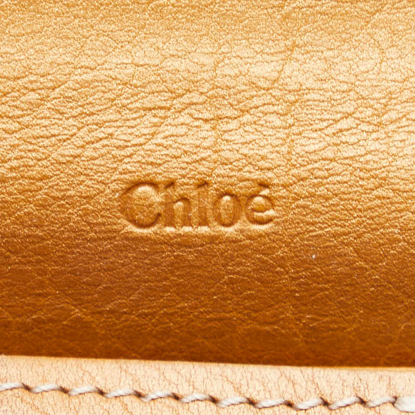 クロエ ラインストーン 長財布 ブラウン ゴールド レザー レディース Chloe 【中古】