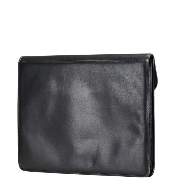 フェンディ クラッチバッグ セカンドバッグ ブラック レザー メンズ FENDI 【中古】