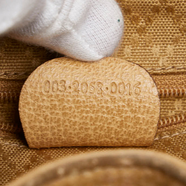 グッチ バンブー リュック バックパック 003 2058 0016 ベージュ スウェード レザー レディース GUCCI 【中古】