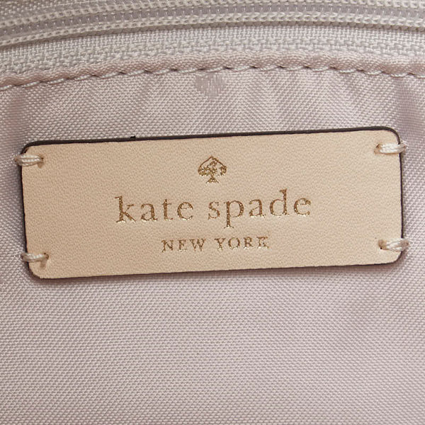 ケイトスペード ロゴ ハンドバッグ ショルダーバッグ 2WAY ホワイト フェイクファー ポリウレタン レザー レディース Kate Spade 【中古】