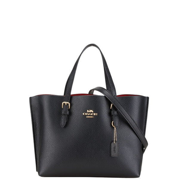 コーチ ハンドバッグ ショルダーバッグ 2WAY C4084 ブラックトゥルーレッド レザー レディース COACH 【中古】