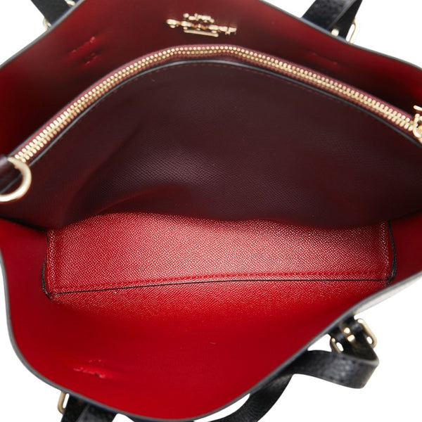 コーチ ハンドバッグ ショルダーバッグ 2WAY C4084 ブラックトゥルーレッド レザー レディース COACH 【中古】