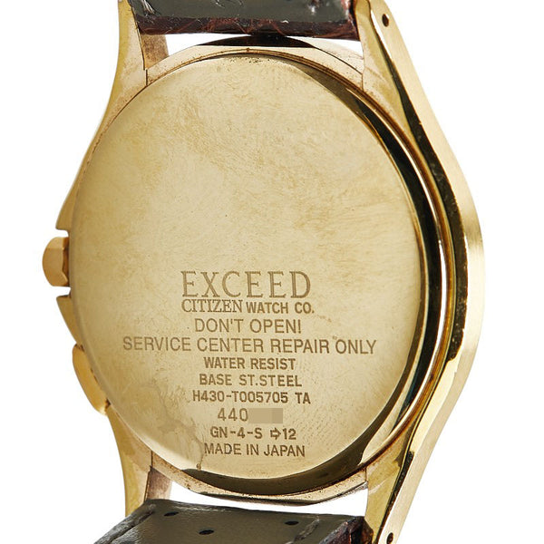 シチズン EXCEED ベルト（社外品） 腕時計 H430-T005705 TA クオーツ シルバー文字盤 メッキ メンズ CITIZEN 【中古】