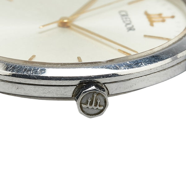 セイコー クレドール 腕時計 8J81-0AJ0 クオーツ ホワイト文字盤 ステンレススチール レザー メンズ SEIKO 【中古】