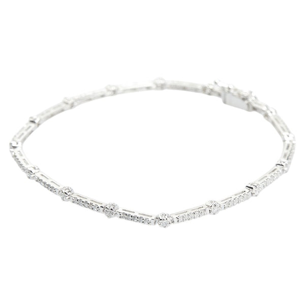ノーブランド Pt850 プラチナ ダイヤ1.00ct ブレスレット レディース no brand 【中古】