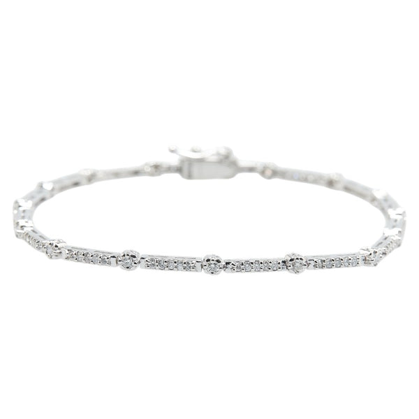 ノーブランド Pt850 プラチナ ダイヤ1.00ct ブレスレット レディース no brand 【中古】