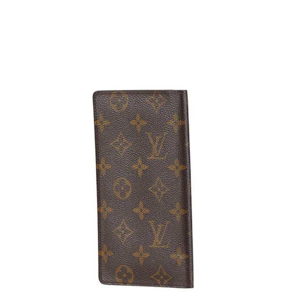 ルイ ヴィトン モノグラム ポルトバルール カルトクレディ 長財布 M61823 ブラウン PVC レザー レディース LOUIS VUITTON 【中古】