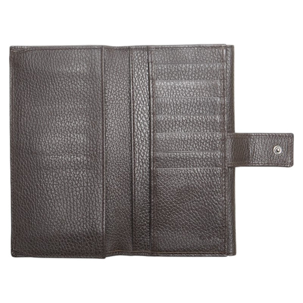 グッチ 二つ折り財布 231835 ブラウン レザー レディース GUCCI 【中古】
