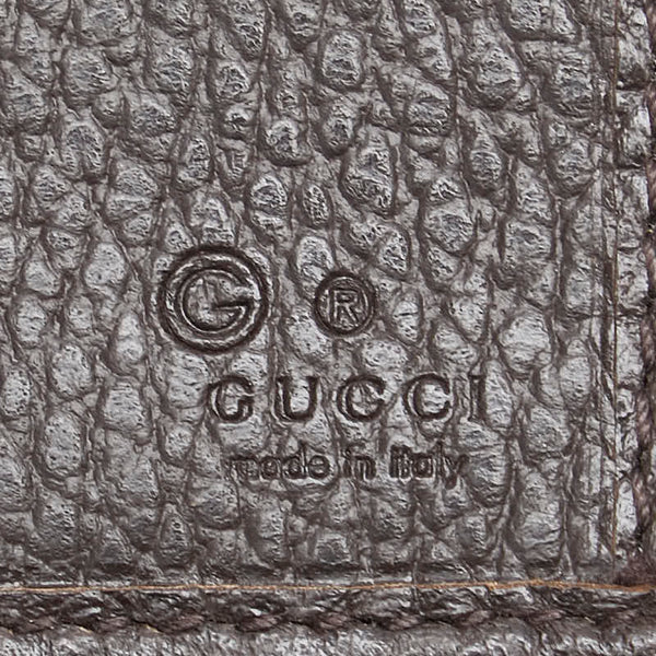 グッチ 二つ折り財布 231835 ブラウン レザー レディース GUCCI 【中古】