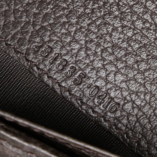 グッチ 二つ折り財布 231835 ブラウン レザー レディース GUCCI 【中古】