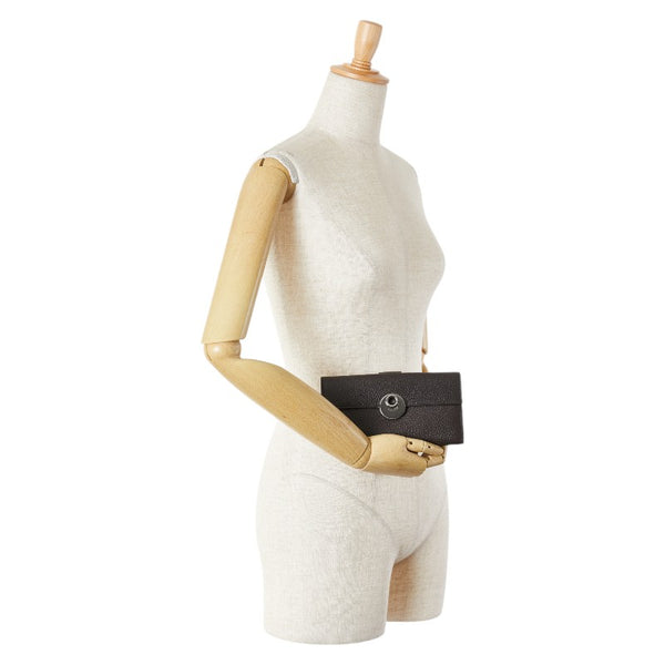 グッチ 二つ折り財布 231835 ブラウン レザー レディース GUCCI 【中古】