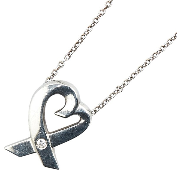 ティファニー ラビングハート ネックレス シルバー SV925 シルバー レディース TIFFANY&Co. 【中古】