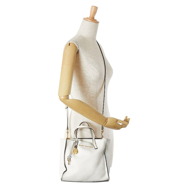マークジェイコブス ショルダーバッグ ハンドバッグ 2WAY ホワイト レザー レディース MARC JACOBS 【中古】