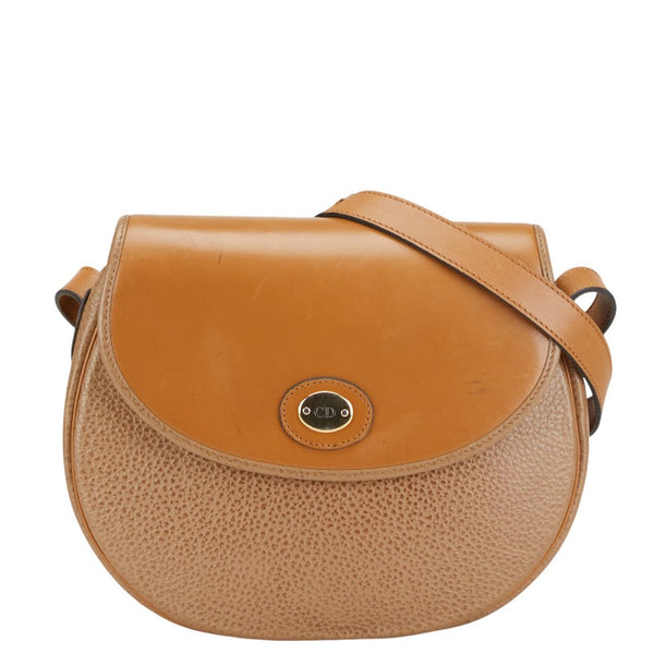ディオール 斜め掛け ショルダーバッグ ブラウン レザー レディース Dior 【中古】