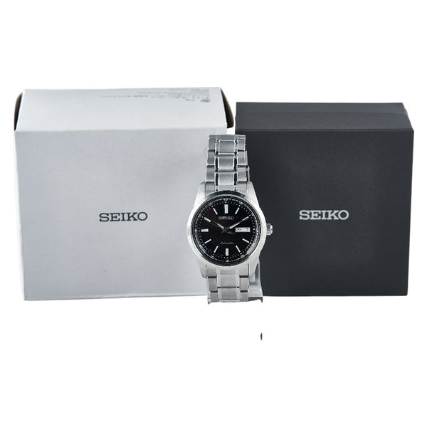 セイコー メカニカル 腕時計 4R36-05Z0 自動巻き ブラック文字盤 ステンレススチール メンズ SEIKO 【中古】