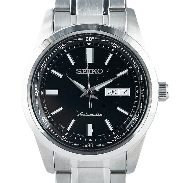 セイコー メカニカル 腕時計 4R36-05Z0 自動巻き ブラック文字盤 ステンレススチール メンズ SEIKO 【中古】