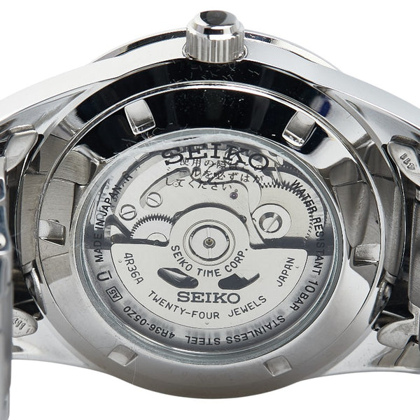セイコー メカニカル 腕時計 4R36-05Z0 自動巻き ブラック文字盤 ステンレススチール メンズ SEIKO 【中古】