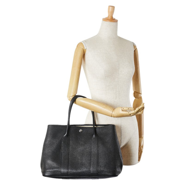 エルメス ガーデンパーティーPM トートバッグ ブラック ネゴンダ レディース HERMES 【中古】