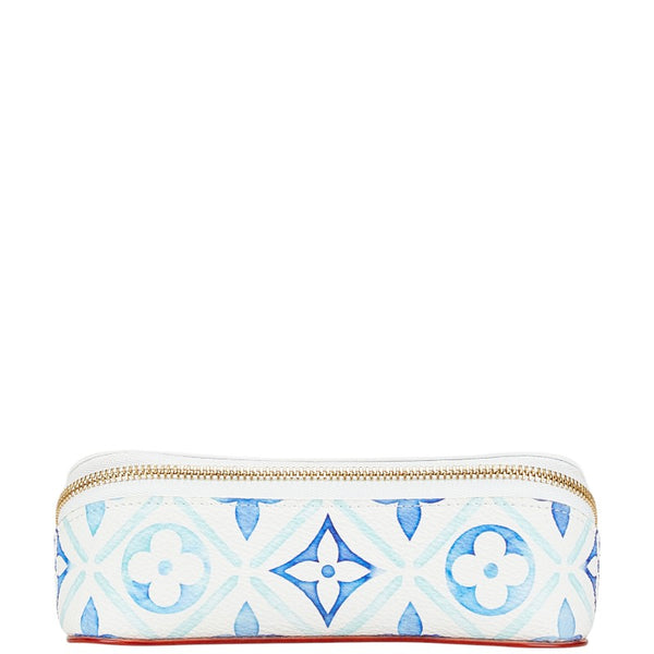 ルイ ヴィトン モノグラム タイル サングラス ポーチ GM メガネケース GI0835 ラグーンブルー PVC レザー レディース LOUIS VUITTON 【中古】