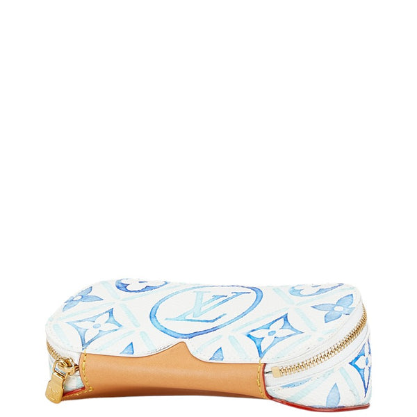 ルイ ヴィトン モノグラム タイル サングラス ポーチ GM メガネケース GI0835 ラグーンブルー PVC レザー レディース LOUIS VUITTON 【中古】