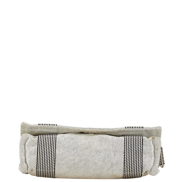 エルメス フールトゥ バサスPM 斜め掛け ショルダーバッグ グレー ブラック キャンバス レディース HERMES 【中古】