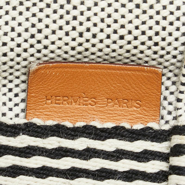 エルメス フールトゥ バサスPM 斜め掛け ショルダーバッグ グレー ブラック キャンバス レディース HERMES 【中古】