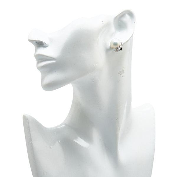 タサキ K14WG ホワイトゴールド マベパール13mm イヤリング レディース TASAKI 【中古】