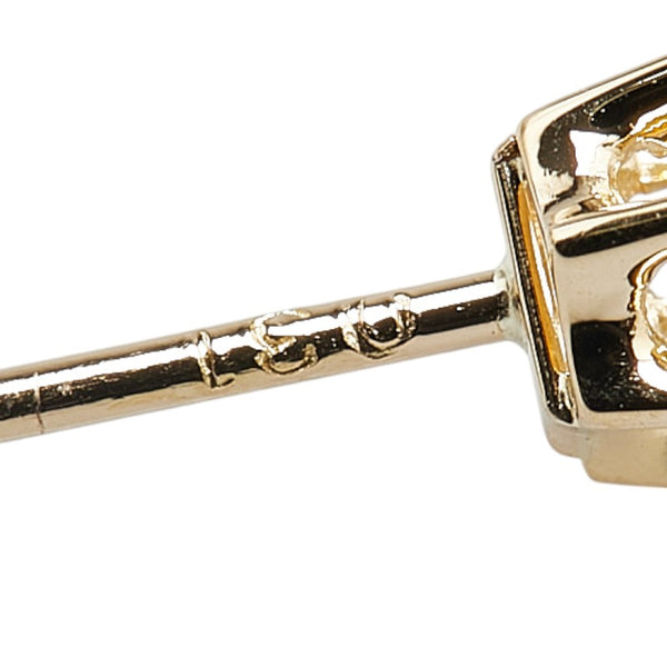 K18YG イエローゴールド ダイヤ0.31ct スタッド ピアス レディース 【中古】