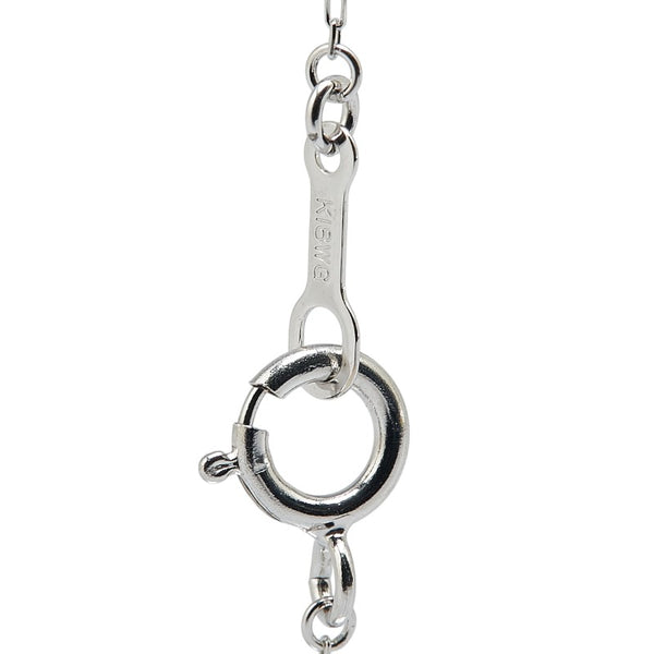K18WG ホワイトゴールド ダイヤ0.20ct ホースシュー 馬蹄 モチーフ ペンダントネックレス レディース 【中古】