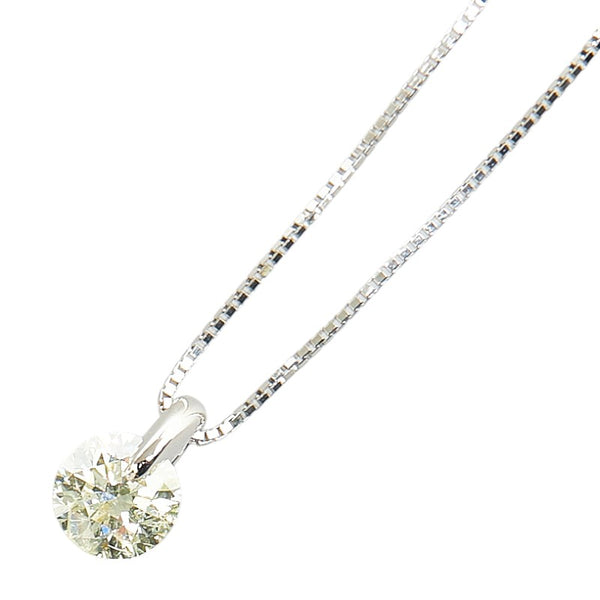 Pt900 プラチナ Pt850 プラチナ ダイヤ1.048ct ベネチアン チェーン ネックレス レディース 【中古】
