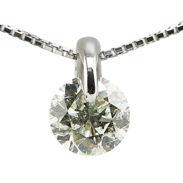 Pt900 プラチナ Pt850 プラチナ ダイヤ1.048ct ベネチアン チェーン ネックレス レディース 【中古】