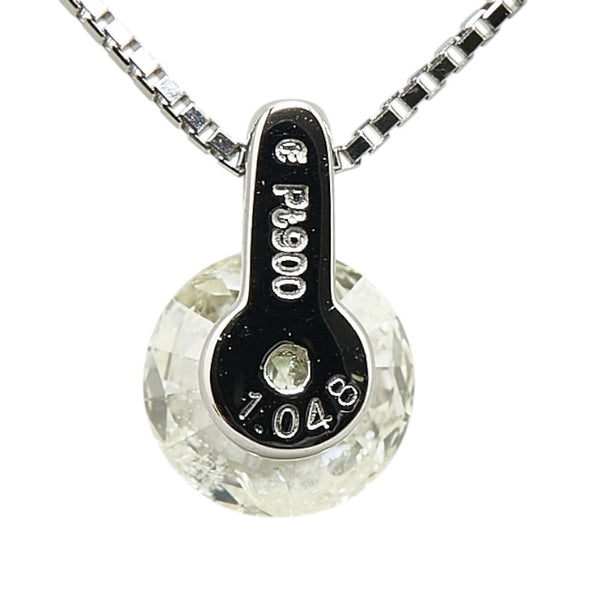 Pt900 プラチナ Pt850 プラチナ ダイヤ1.048ct ベネチアン チェーン ネックレス レディース 【中古】