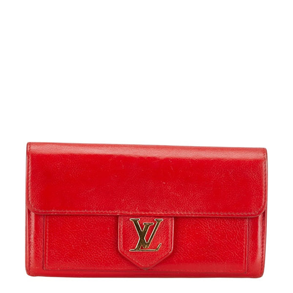 ルイ ヴィトン ポルトフォイユ ロックミー 長財布 M61277 ルビー レッド レザー レディース LOUIS VUITTON 【中古】