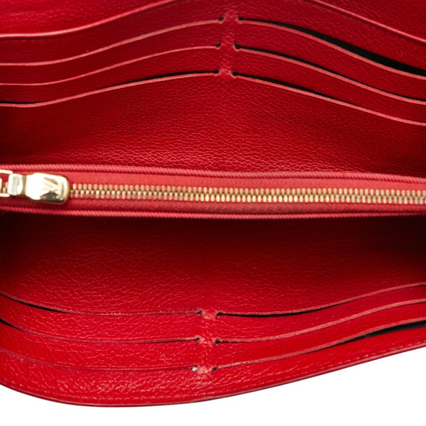 ルイ ヴィトン ポルトフォイユ ロックミー 長財布 M61277 ルビー レッド レザー レディース LOUIS VUITTON 【中古】