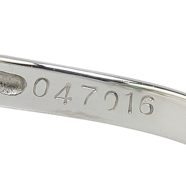 Pt900 プラチナ エメラルド0.47ct ダイヤ0.16ct リング 指輪 レディース 12号 【中古】