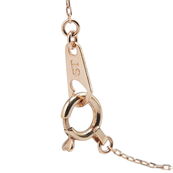 サマンサティアラ K10PG ピンクゴールド ガーネット ハート モチーフ プチ ネックレス  Samantha Tiara 【中古】