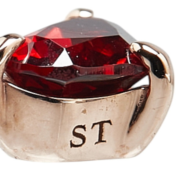 サマンサティアラ K10PG ピンクゴールド ガーネット ハート モチーフ プチ ネックレス  Samantha Tiara 【中古】