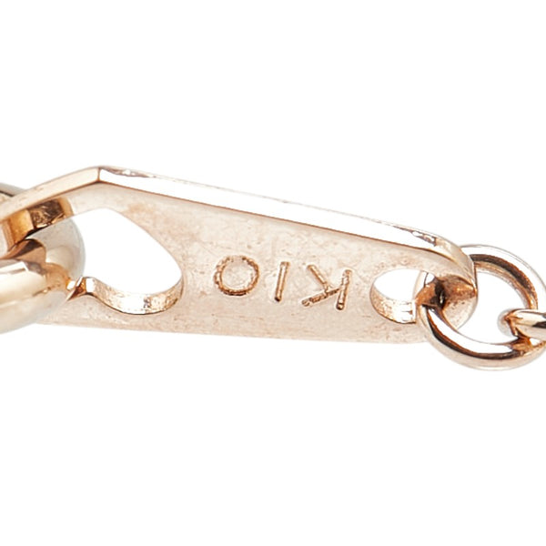 サマンサティアラ K10PG ピンクゴールド ガーネット ハート モチーフ プチ ネックレス  Samantha Tiara 【中古】