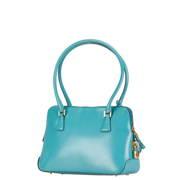 サルヴァトーレフェラガモ ハンドバッグ AU-21 2304 ライトブルー レザー レディース Salvatore Ferragamo 【中古】