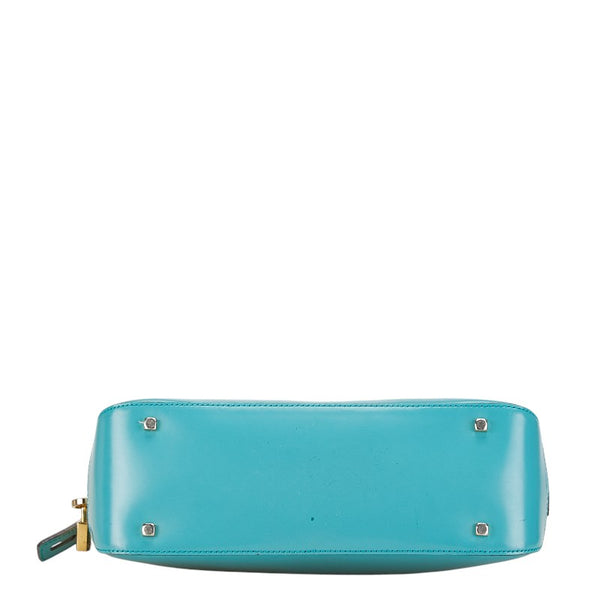 サルヴァトーレフェラガモ ハンドバッグ AU-21 2304 ライトブルー レザー レディース Salvatore Ferragamo 【中古】