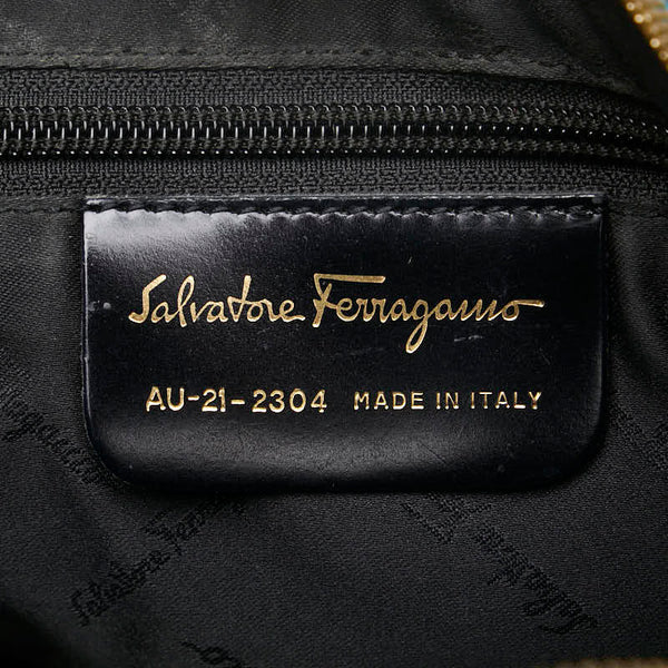 サルヴァトーレフェラガモ ハンドバッグ AU-21 2304 ライトブルー レザー レディース Salvatore Ferragamo 【中古】