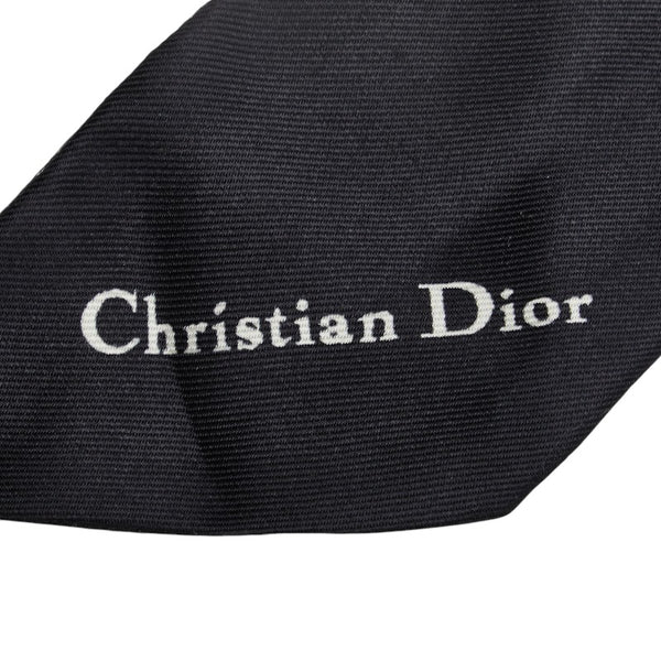 ディオール ツイリー ミッツァ 千鳥格子 スカーフ ブラック ホワイト シルク レディース Dior 【中古】