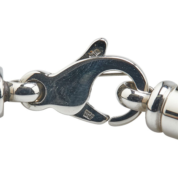 ブルガリ チョーカー ブラック シルバー レザー メタル メンズ BVLGARI 【中古】